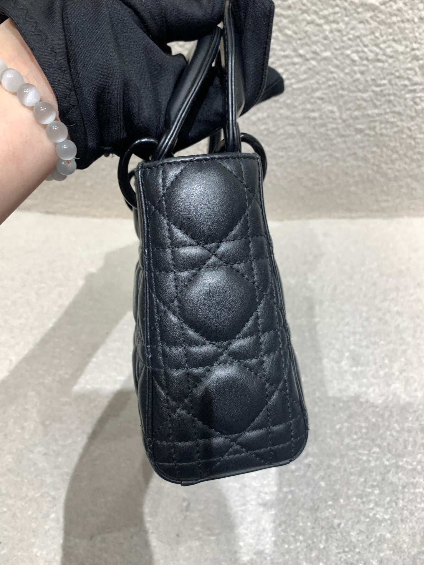 Dior - Lady Dior Mini - Matte lambskin leather - Black - (mini)