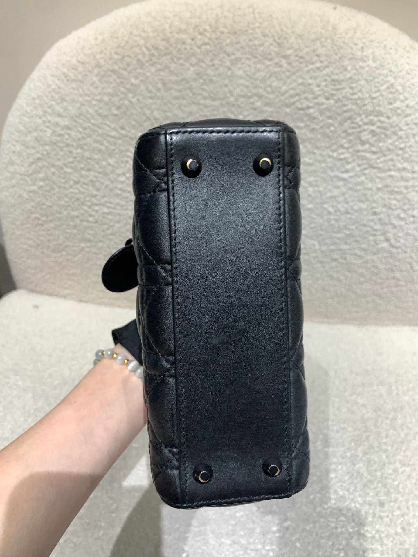 Dior - Lady Dior Mini - Matte lambskin leather - Black - (mini)