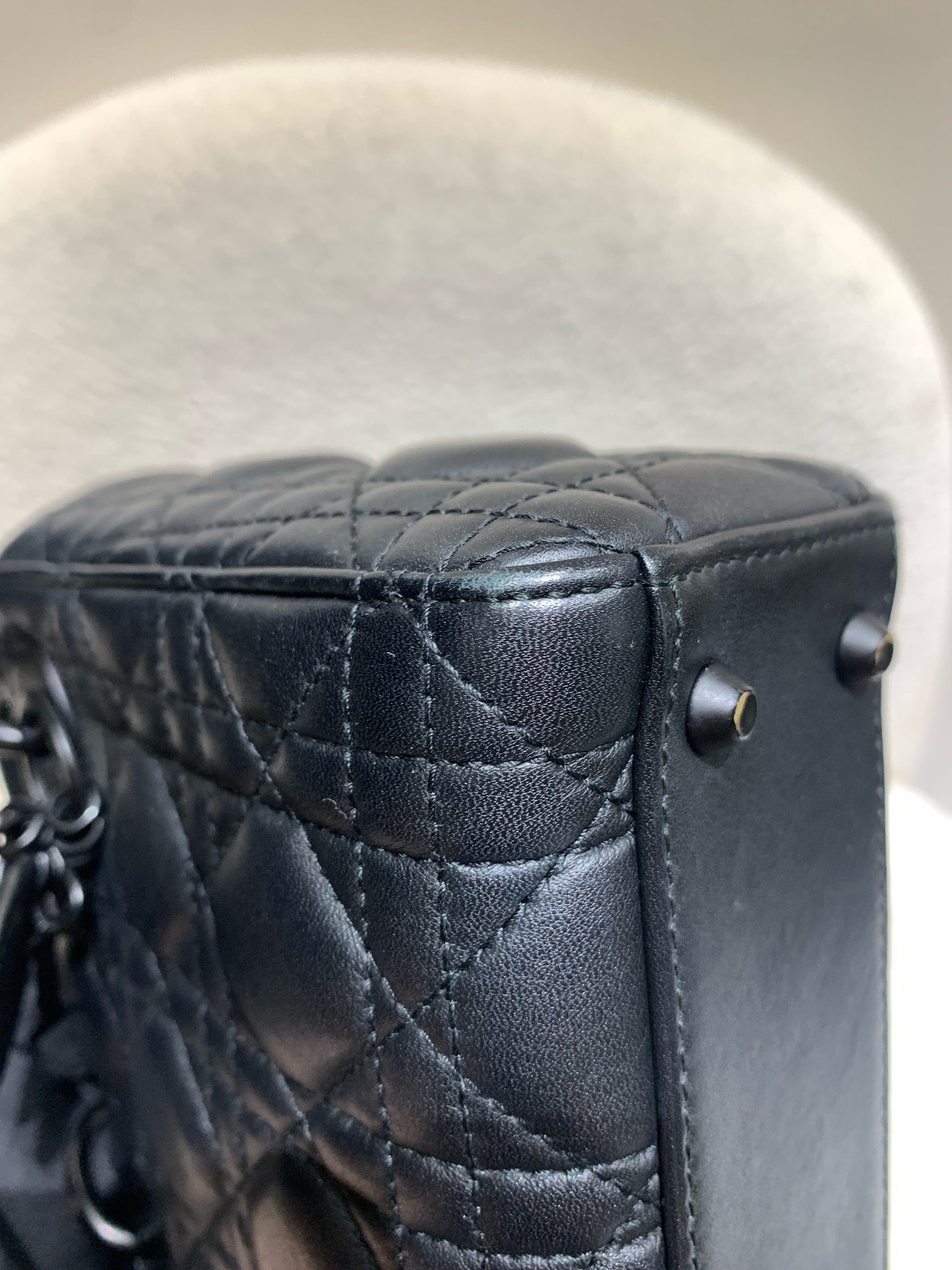Dior - Lady Dior Mini - Matte lambskin leather - Black - (mini)