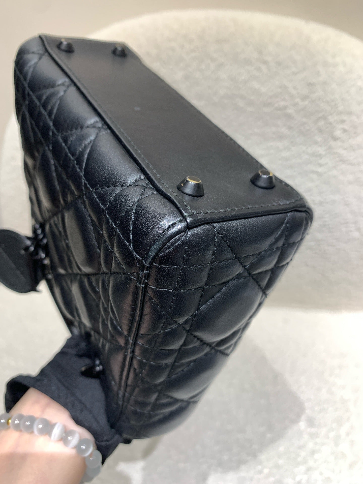 Dior - Lady Dior Mini - Matte lambskin leather - Black - (mini)