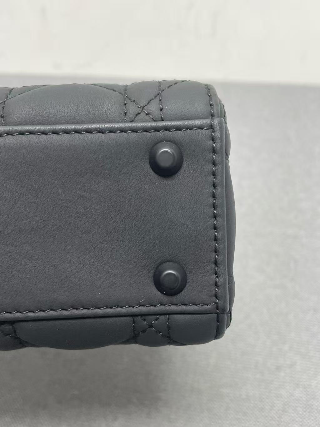 Dior - Lady Dior Mini - Matte Lambskin leather - Black - (mini)