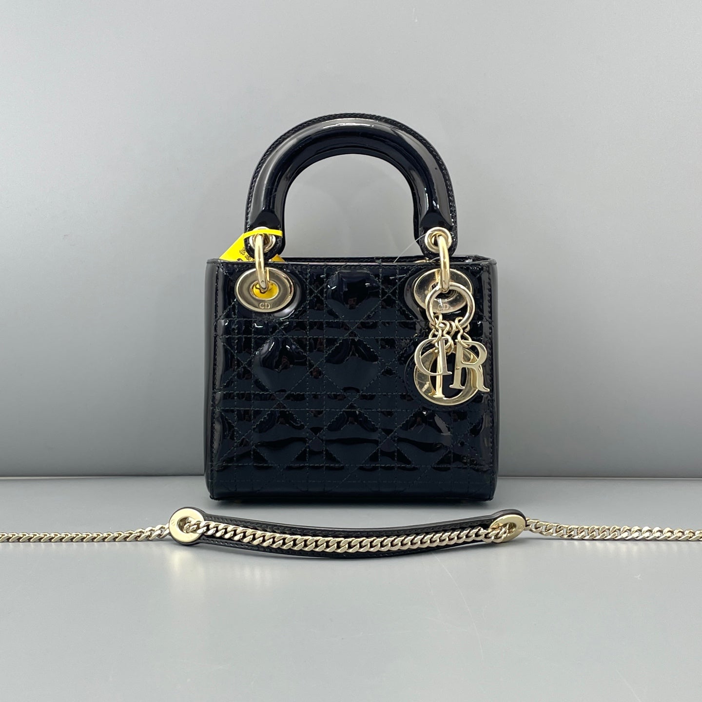 Dior - Lady Dior (Mini) - Patent leather - Black - (Mini)