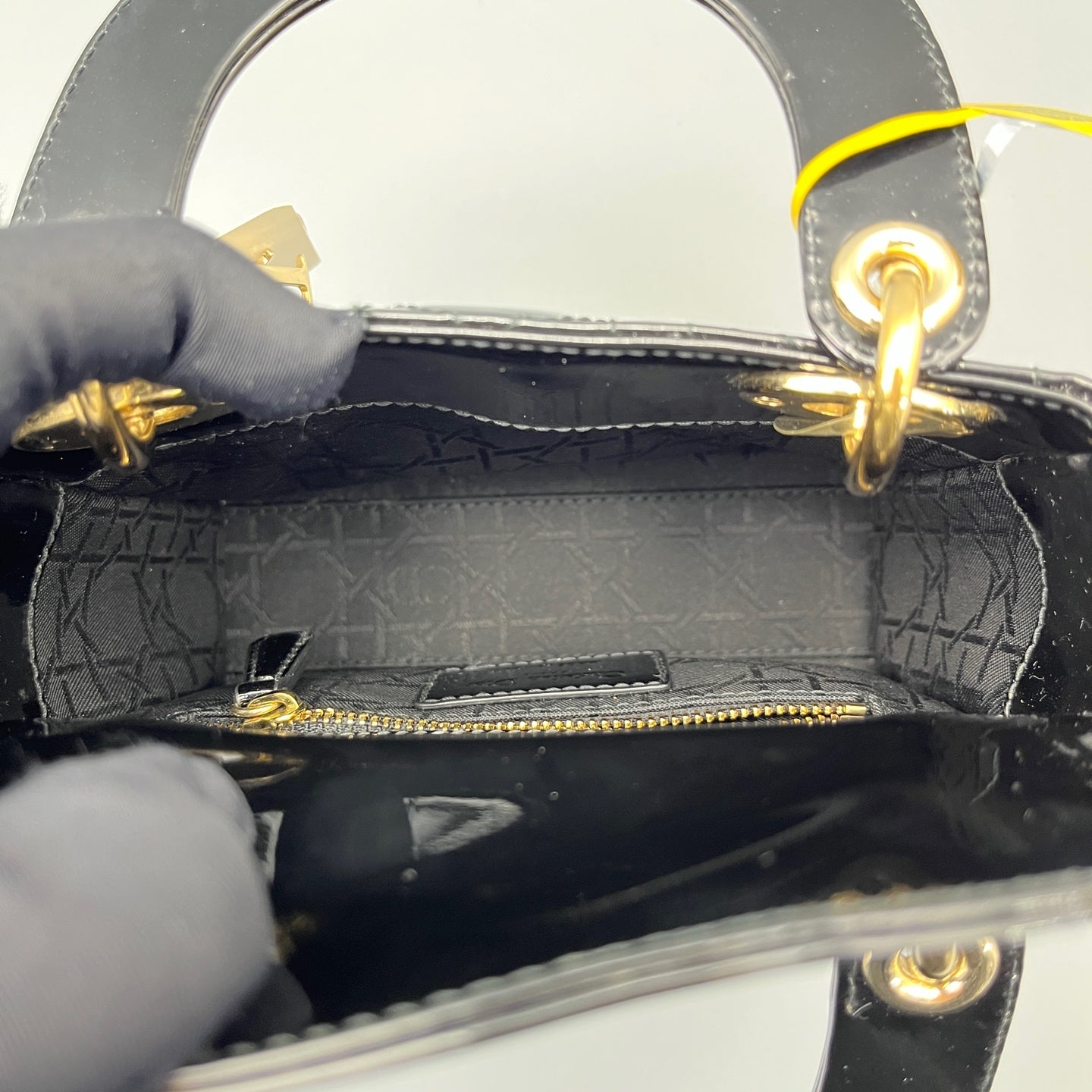 Dior - Lady Dior (Mini) - Patent leather - Black - (Mini)