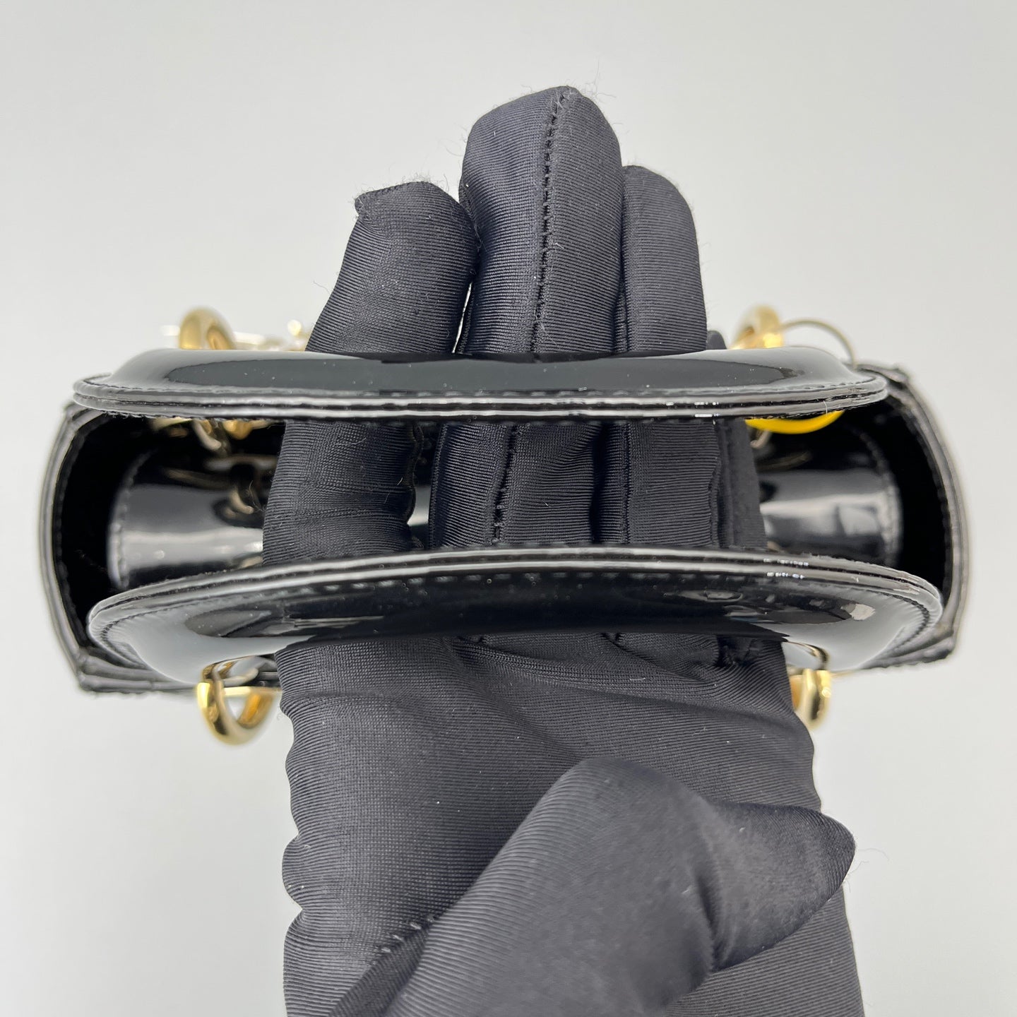 Dior - Lady Dior (Mini) - Patent leather - Black - (Mini)