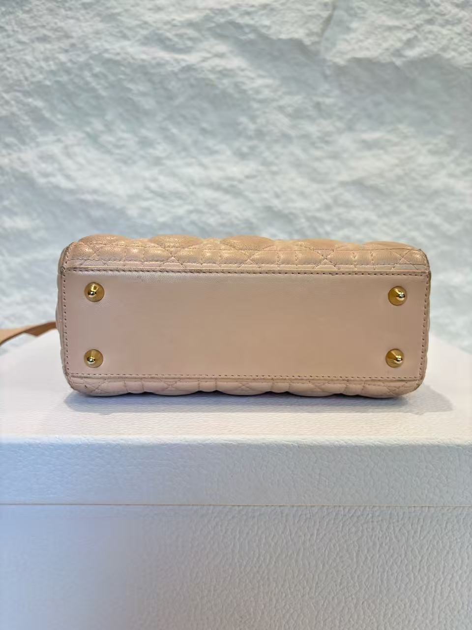 Dior - Lady Dior My ABCDior - Lambskin leather - Pinkish Beige - (Small)
