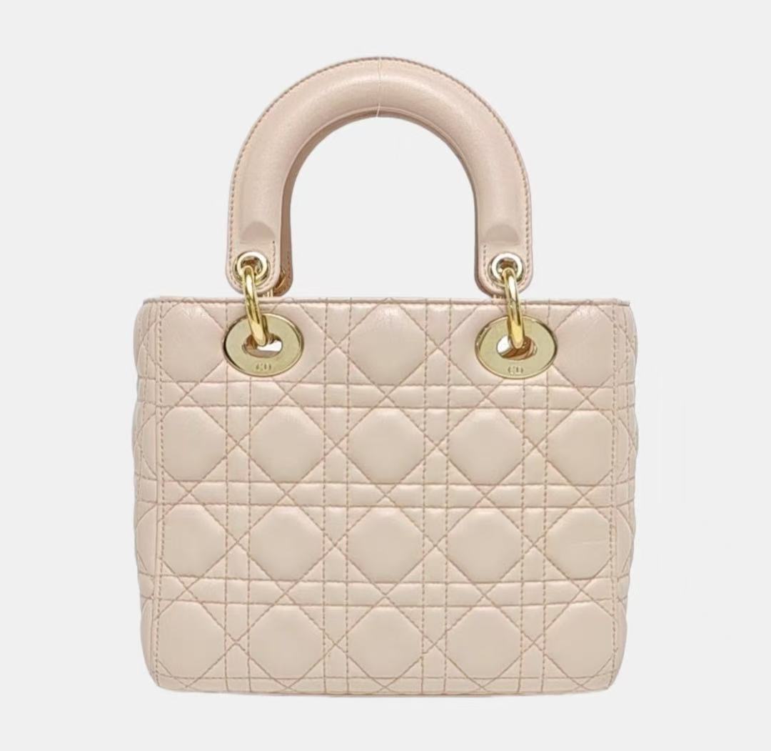 Dior - Lady Dior My ABCDior - Lambskin leather - Pinkish Beige - (Small)