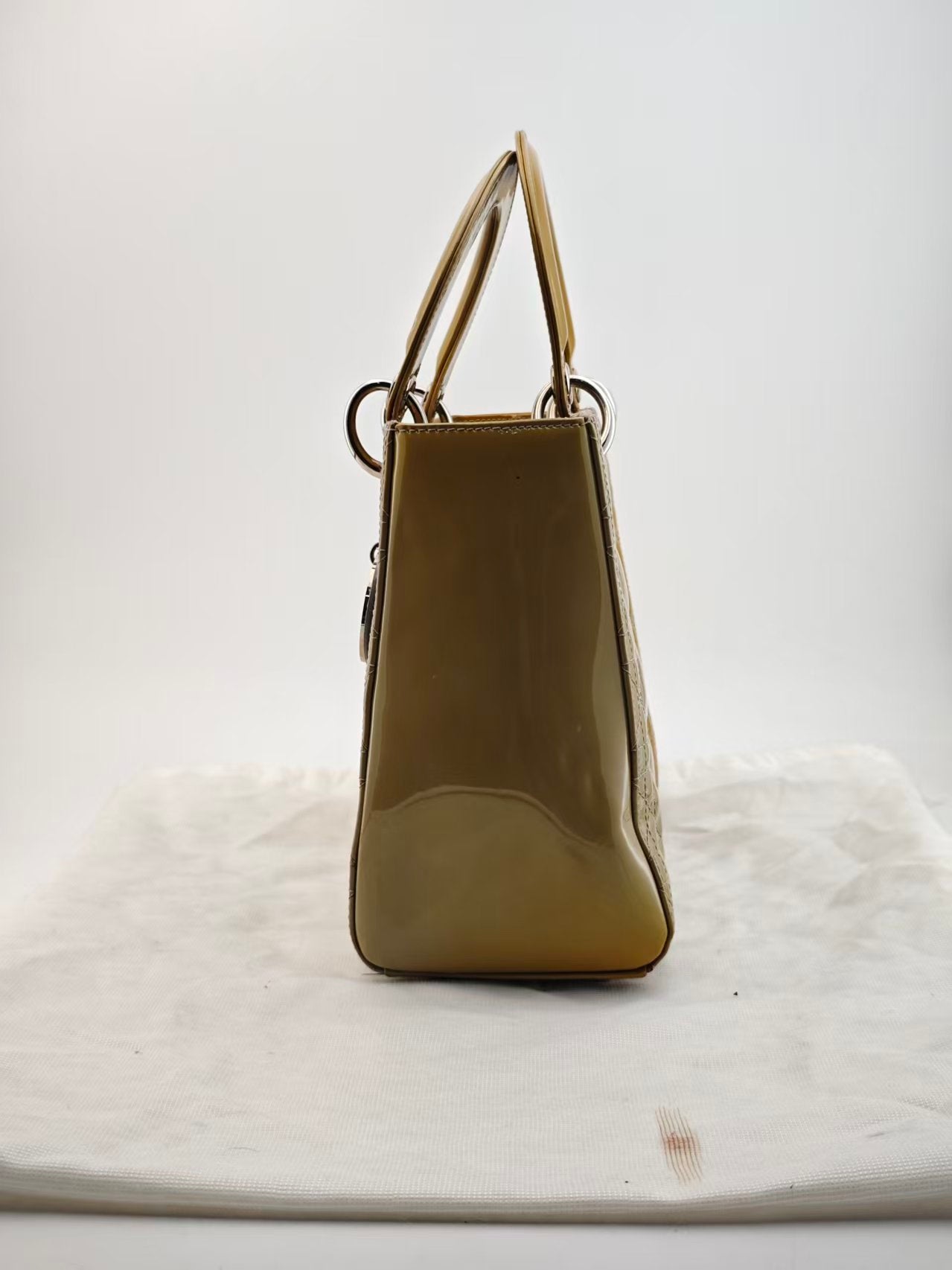 Dior - Lady Dior - Patent leather - Beige - (medium)
