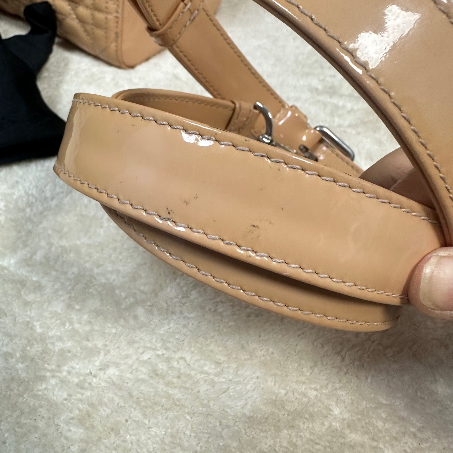 Dior - Lady Dior - Patent leather - Beige - (medium)
