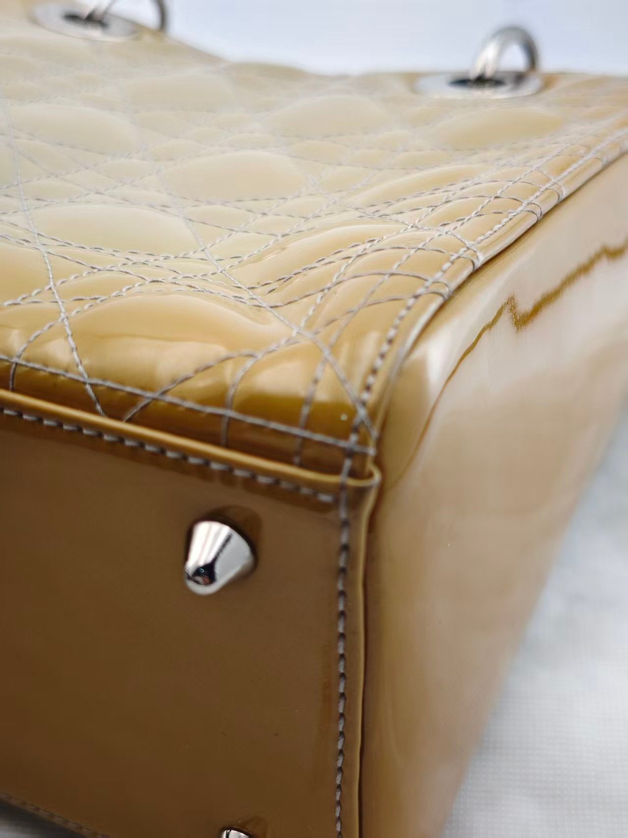 Dior - Lady Dior - Patent leather - Beige - (medium)