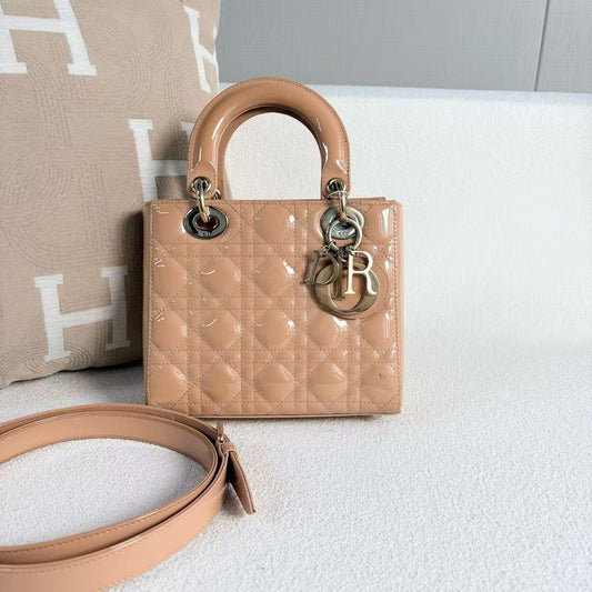 Dior - Lady Dior - Patent leather - Beige - (Mini)