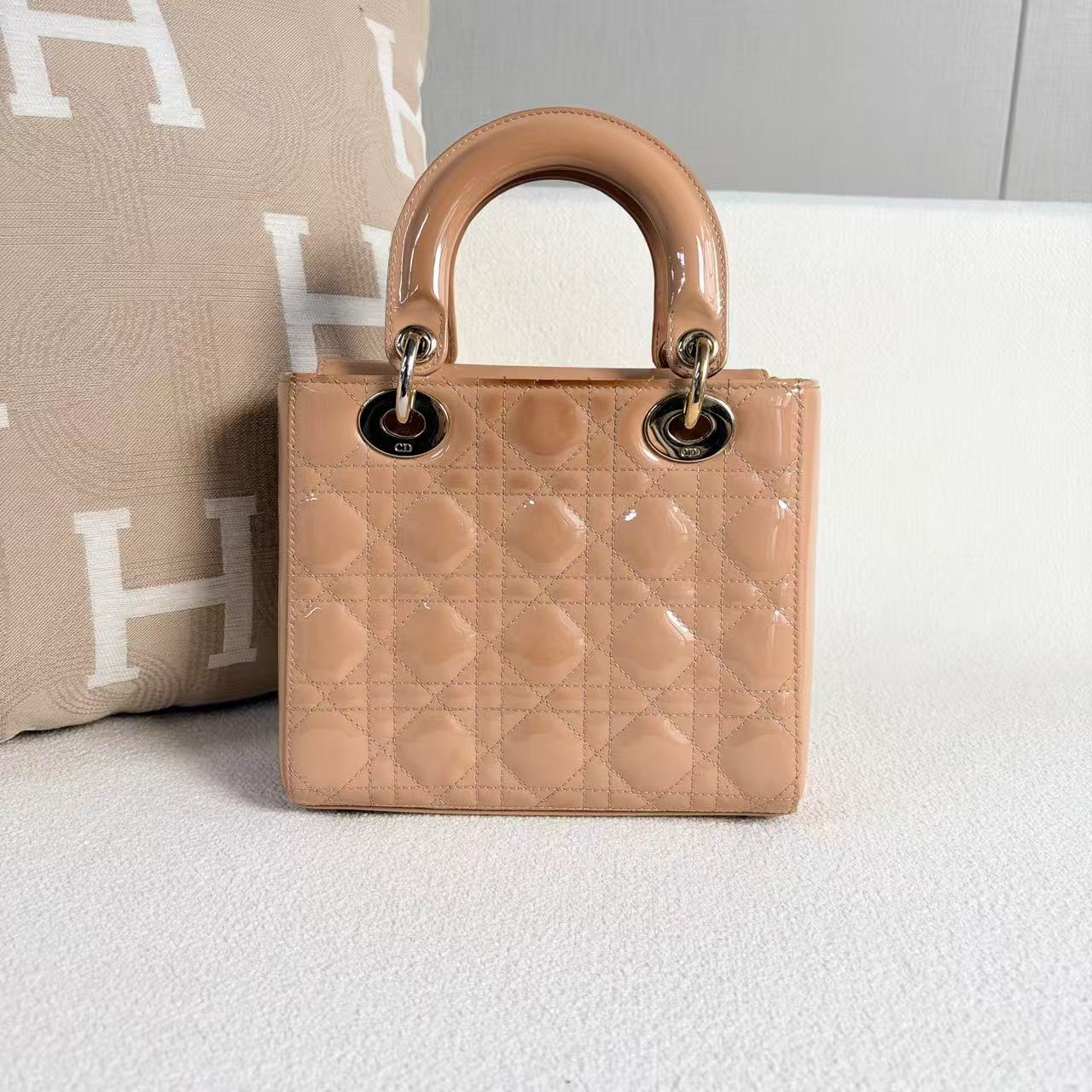 Dior - Lady Dior - Patent leather - Beige - (Mini)
