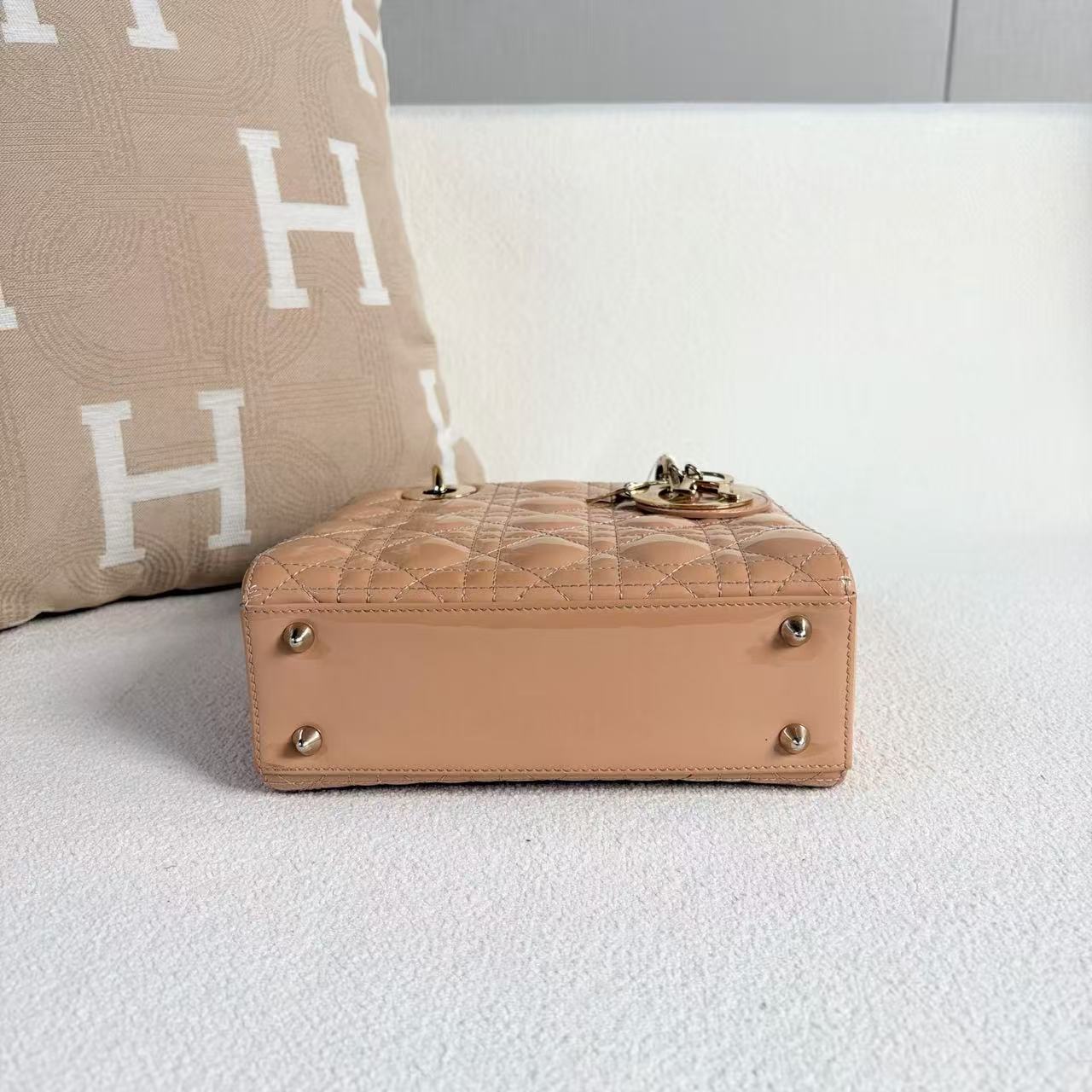 Dior - Lady Dior - Patent leather - Beige - (Mini)