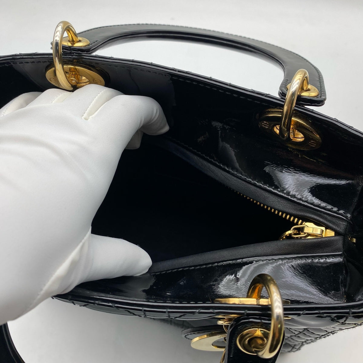 Dior - Lady Dior - Patent leather - Black