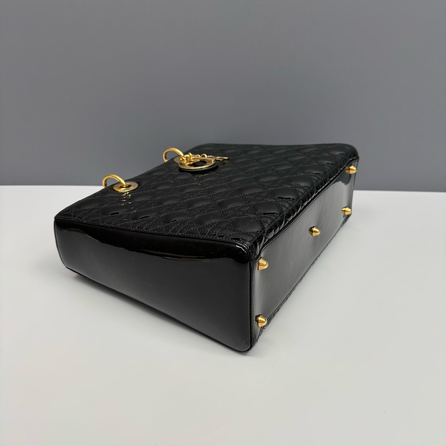 Dior - Lady Dior - Patent leather - Black - (Large)