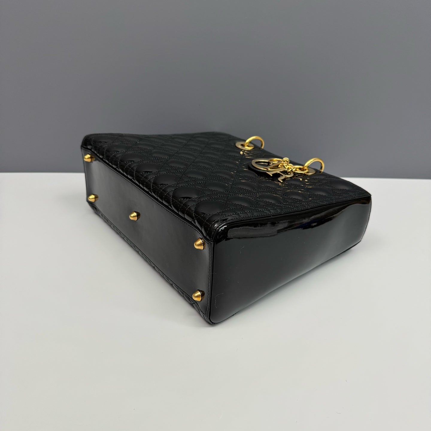 Dior - Lady Dior - Patent leather - Black - (Large)