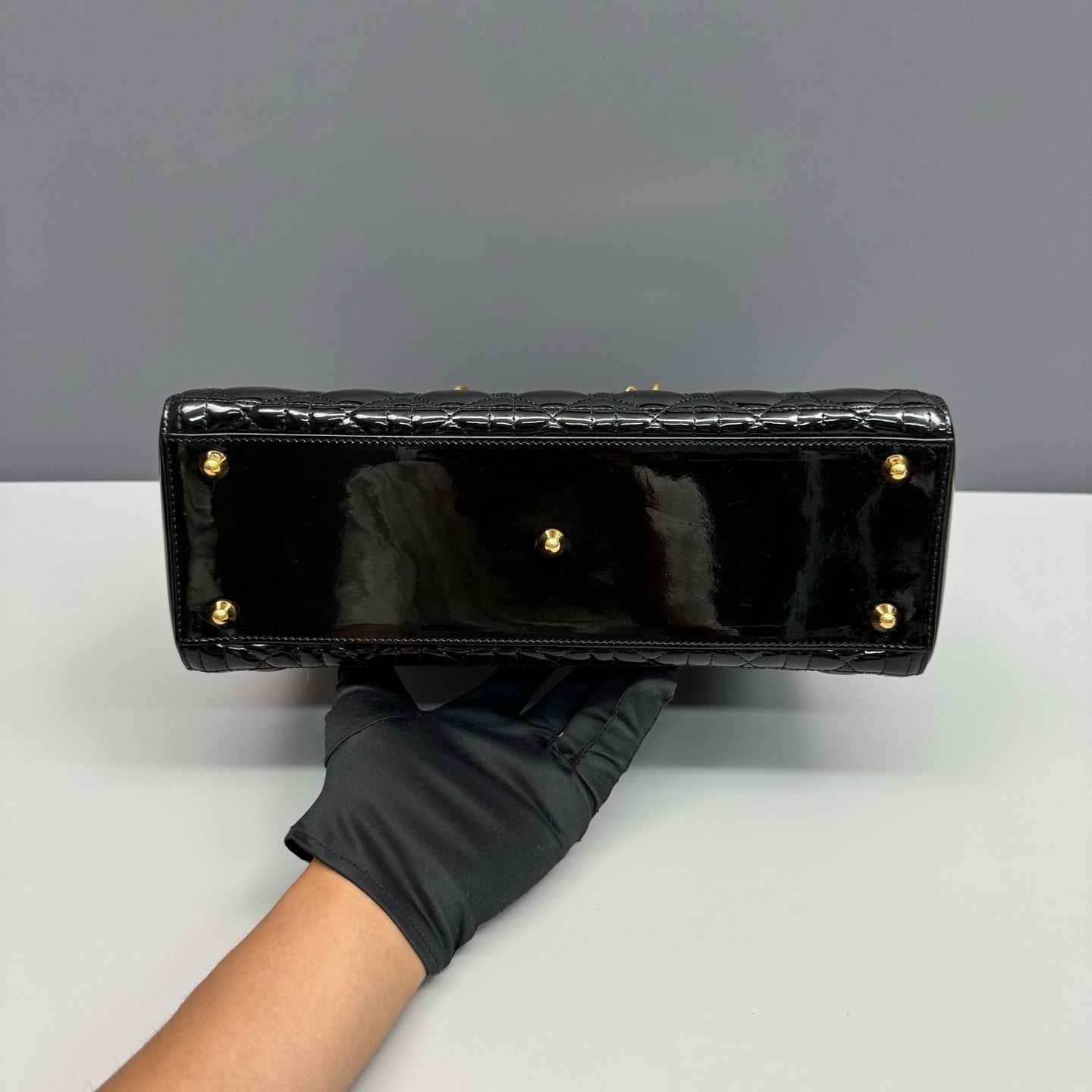 Dior - Lady Dior - Patent leather - Black - (Large)