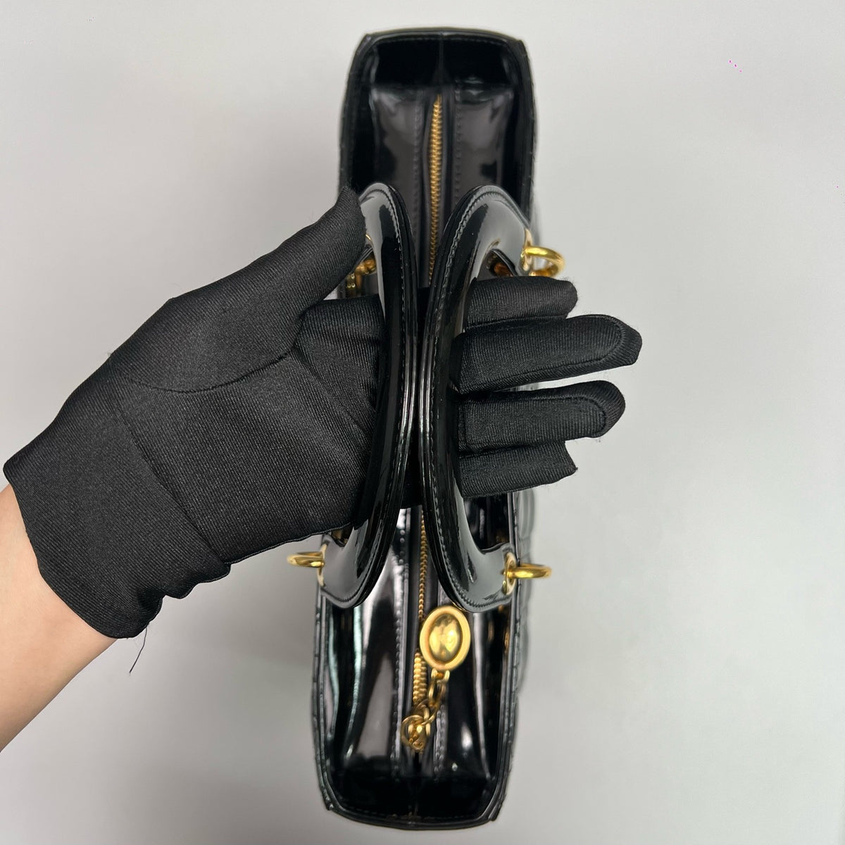 Dior - Lady Dior - Patent leather - Black - (Large)