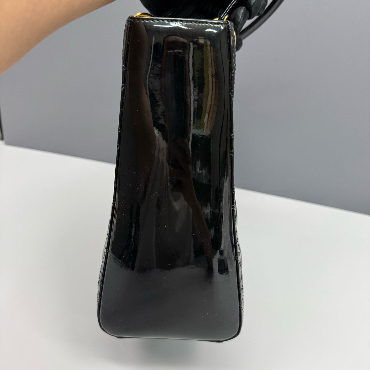 Dior - Lady Dior - Patent leather - Black - (Large)