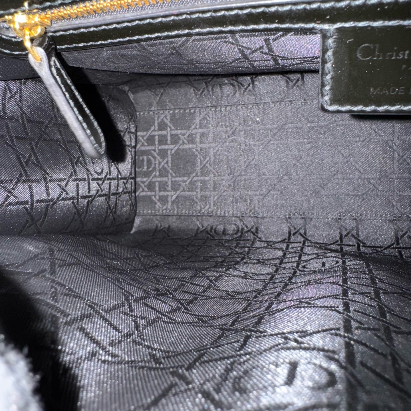 Dior - Lady Dior - Patent leather - Black - (Large)