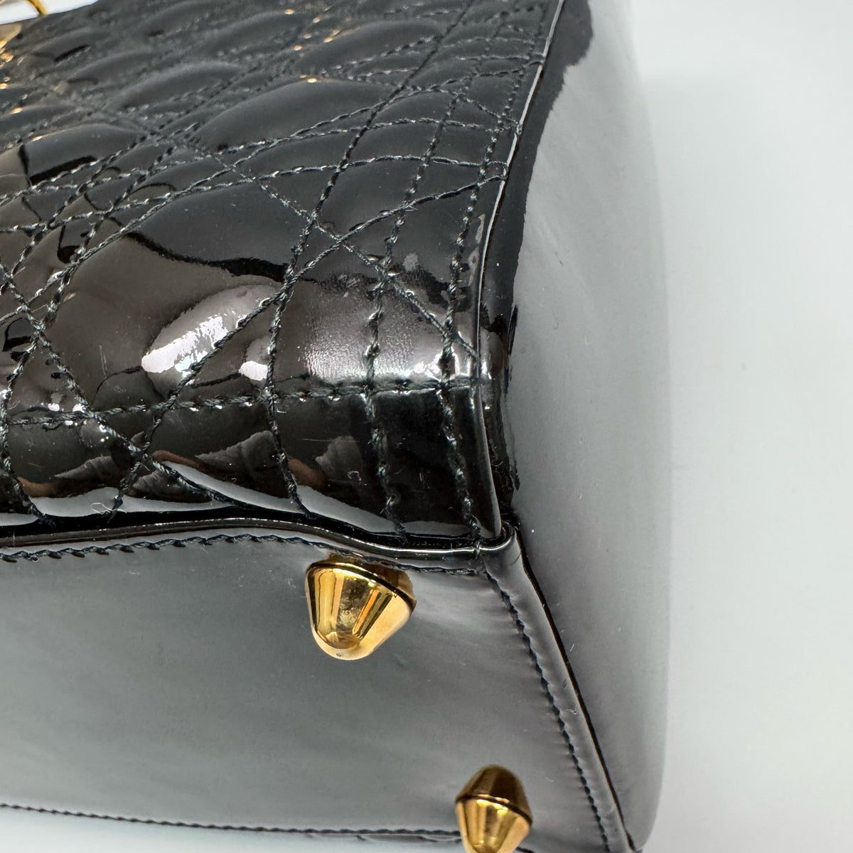 Dior - Lady Dior - Patent leather - Black - (Large)
