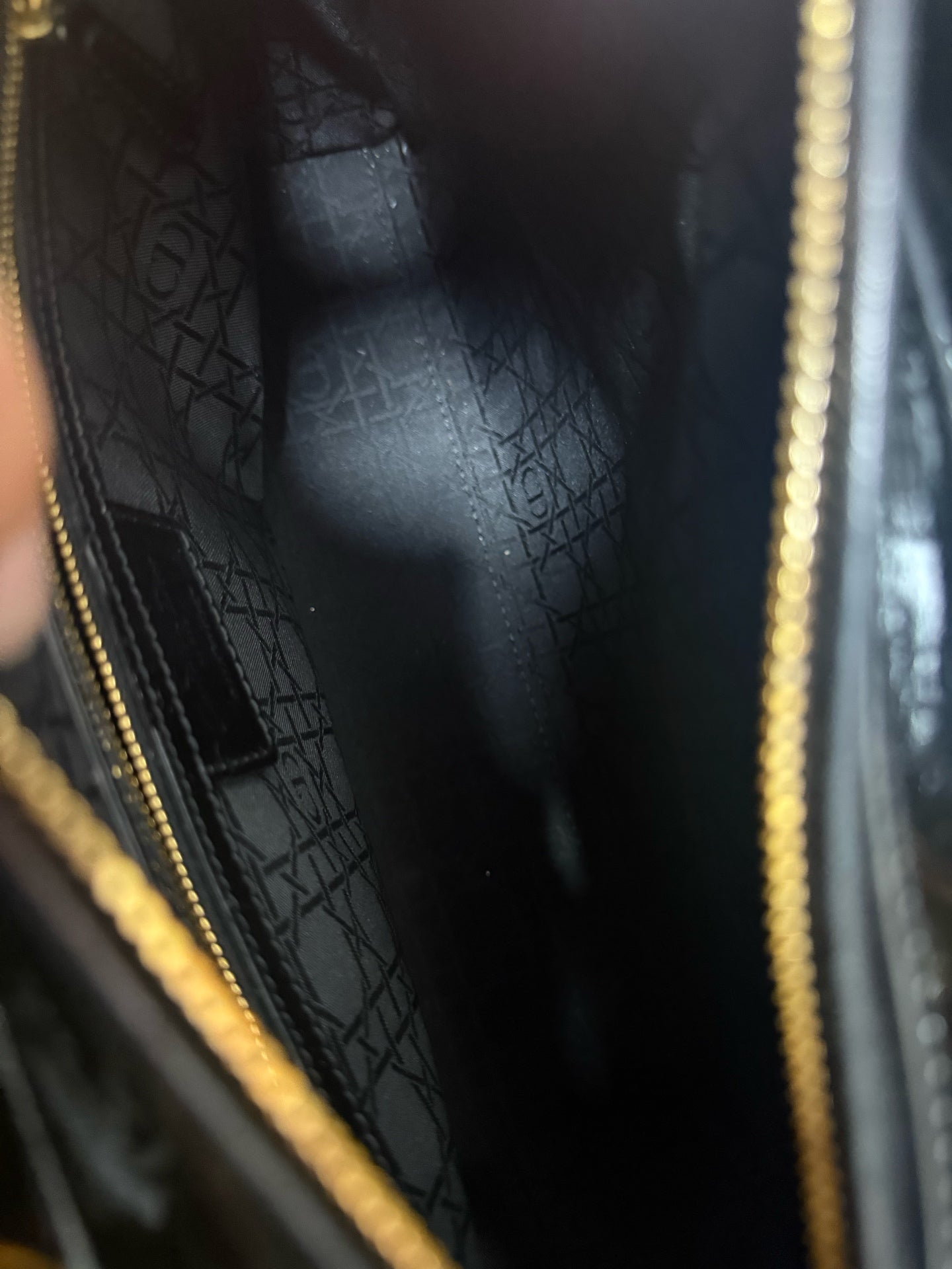 Dior - Lady Dior - Patent leather - Black - (large)