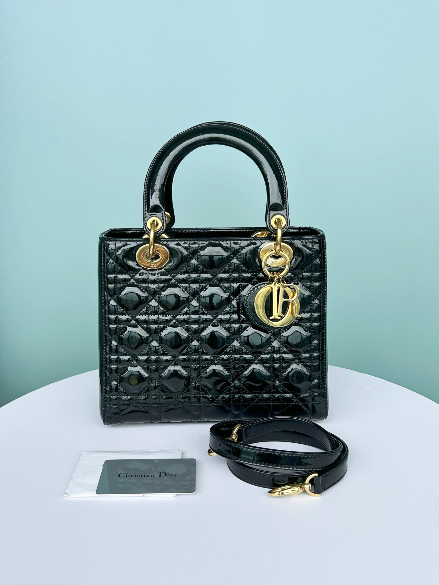 Dior - Lady Dior - Patent leather - Black - (medium)