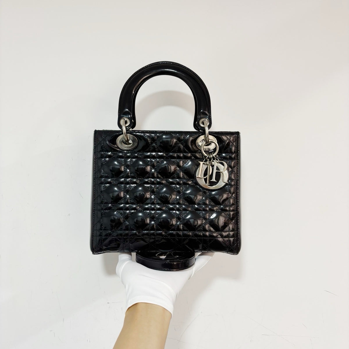 Dior - Lady Dior - Patent leather - Black - (medium)