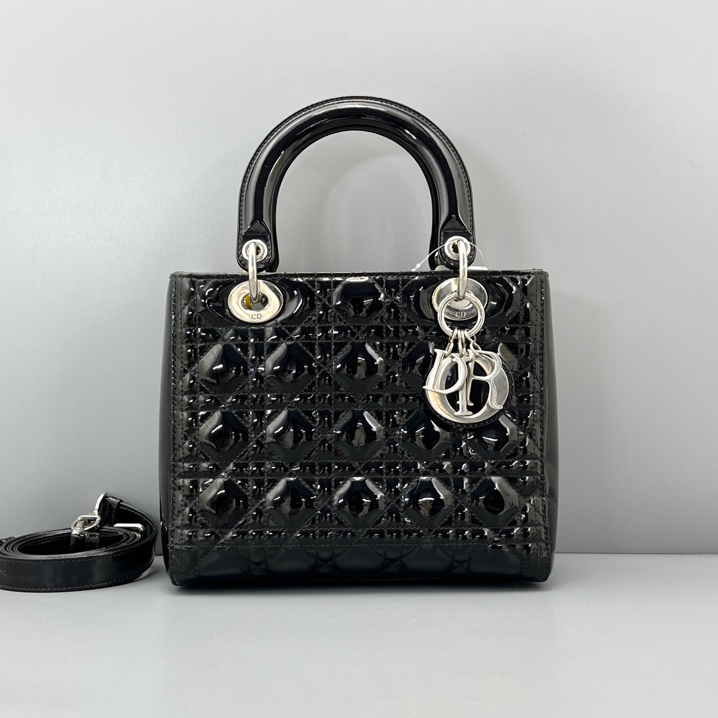Dior - Lady Dior - Patent leather - Black - (medium)