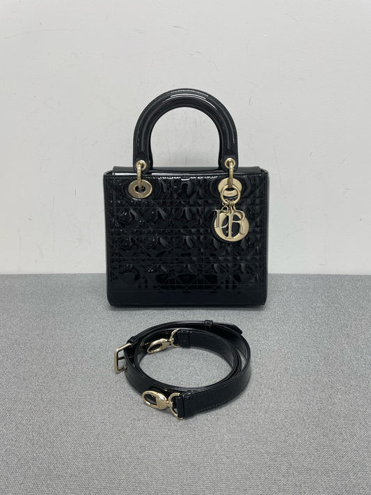 Dior - Lady Dior - Patent leather - Black - (medium)