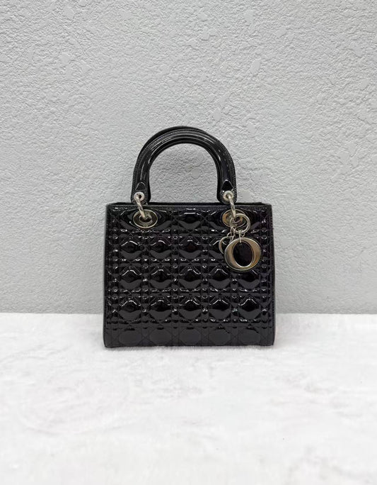 Dior - Lady Dior - Patent leather - Black - (Medium)