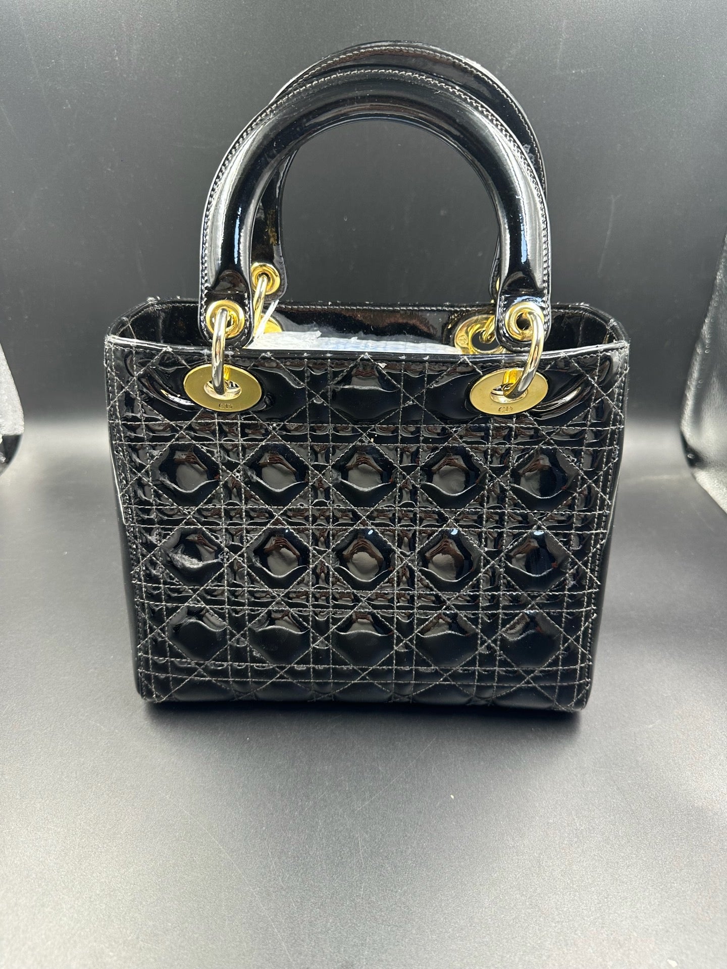 Dior - Lady Dior - Patent leather - Black - (medium)