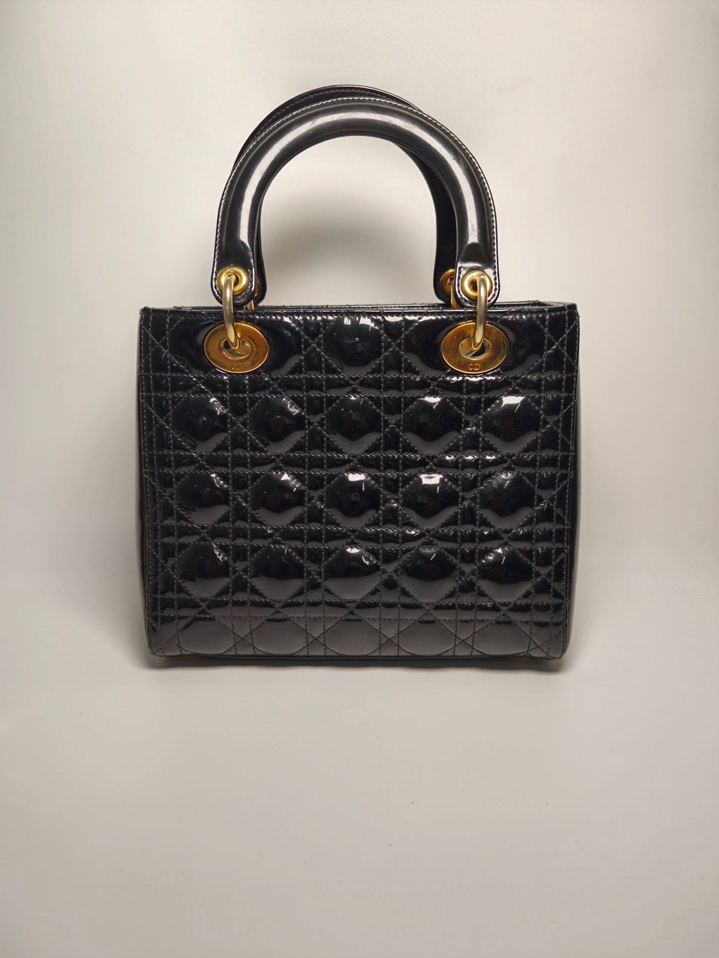 Dior - Lady Dior - Patent leather - Black - (medium)
