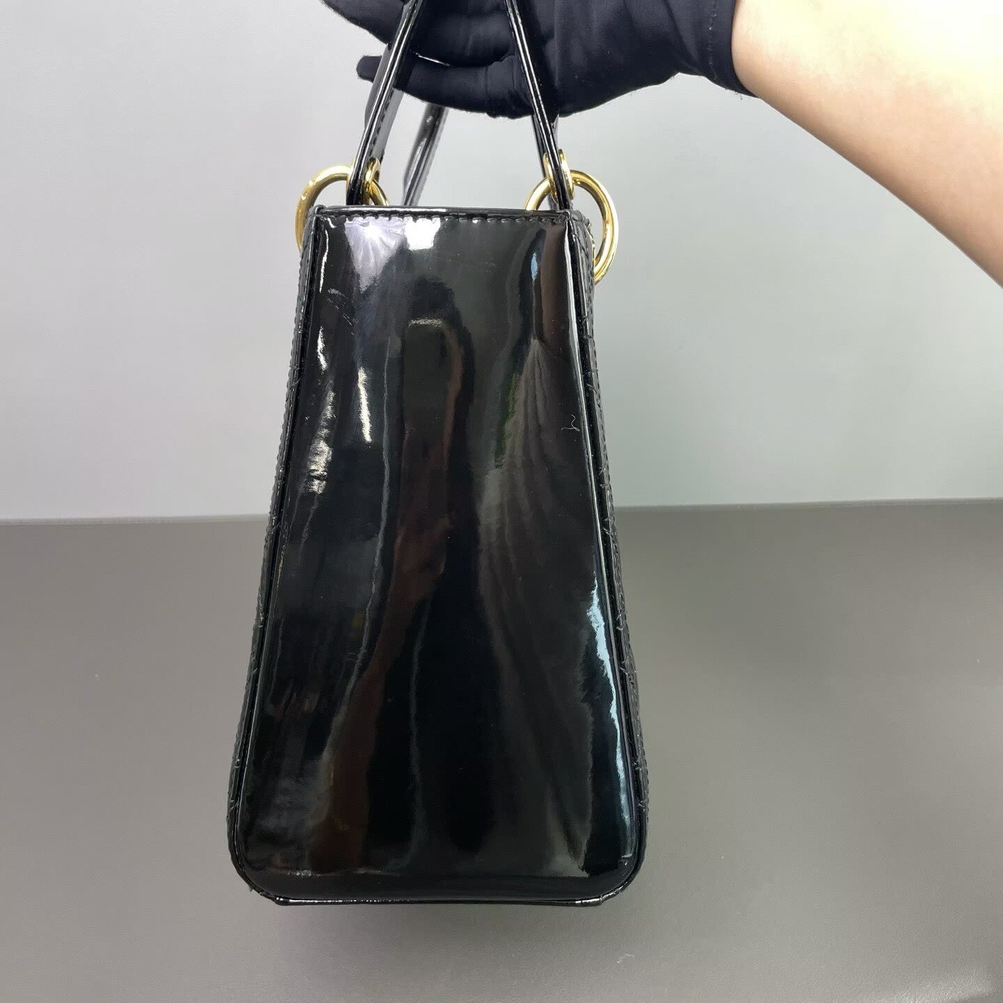Dior - Lady Dior - Patent leather - Black - (medium)