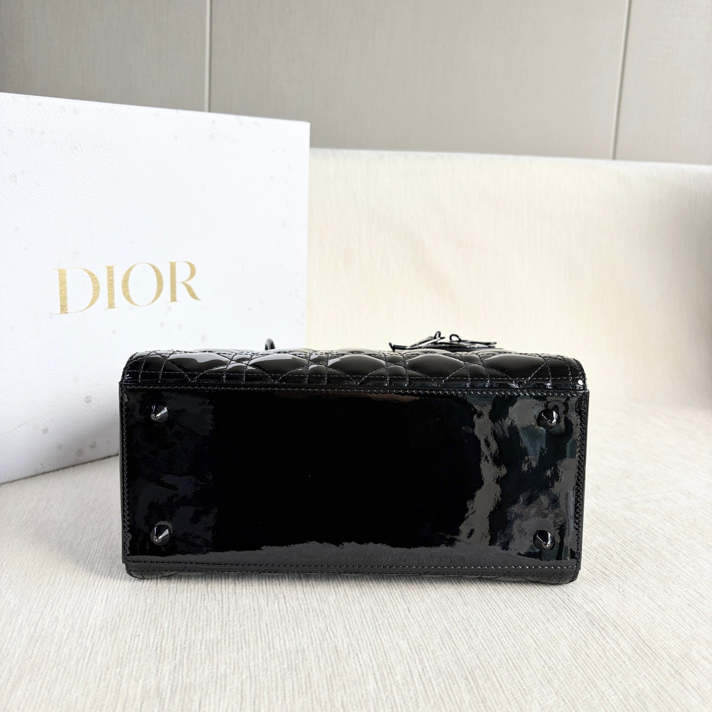 Dior - Lady Dior - Patent leather - Black - (medium)