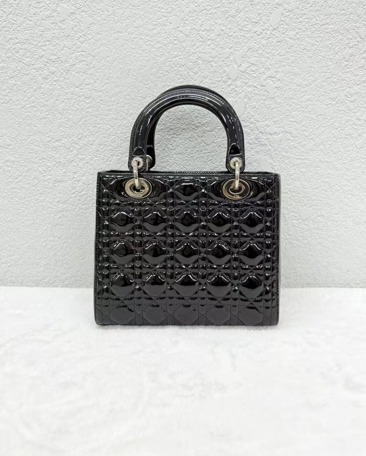 Dior - Lady Dior - Patent leather - Black - (Medium)
