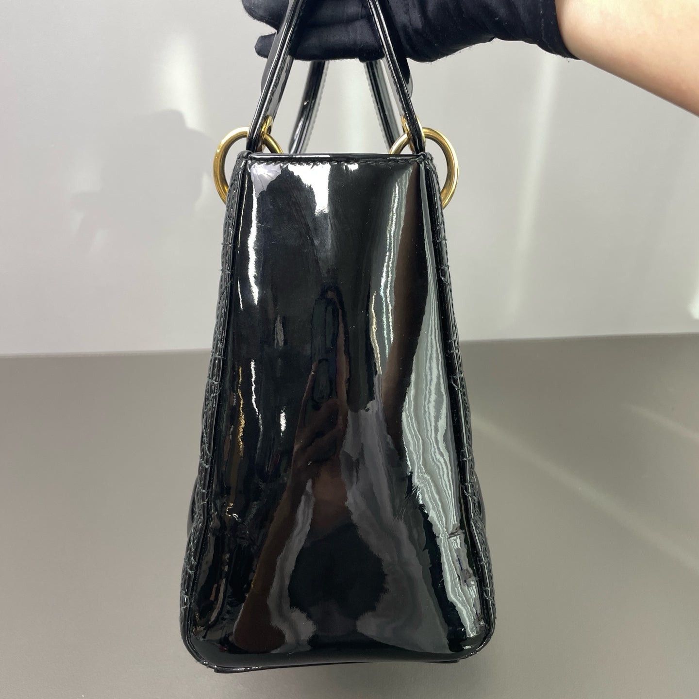 Dior - Lady Dior - Patent leather - Black - (medium)