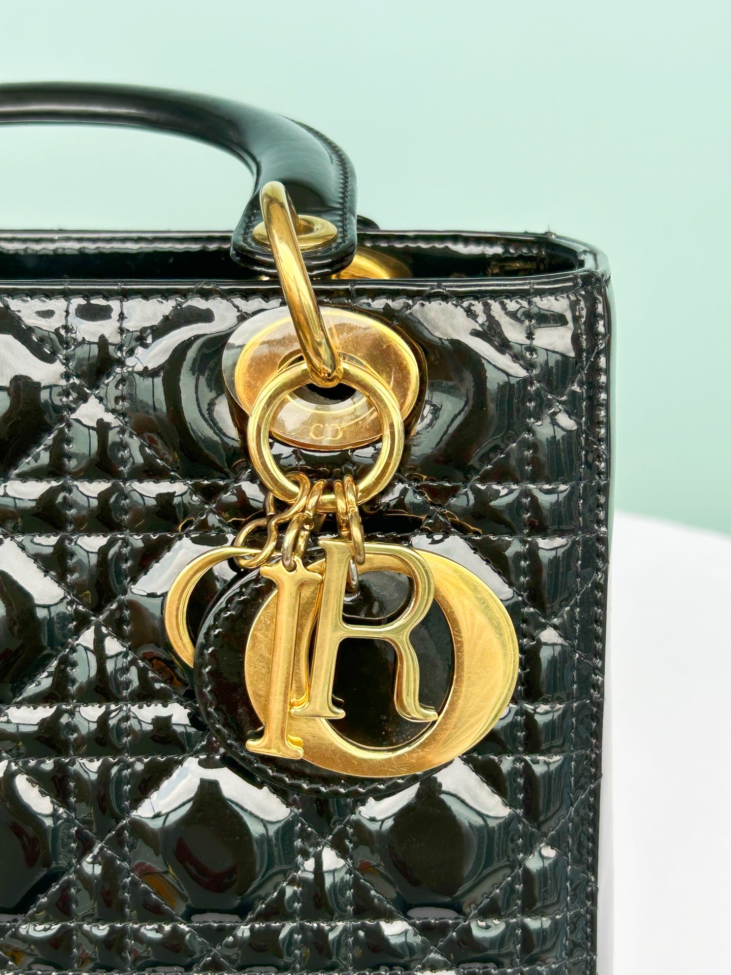 Dior - Lady Dior - Patent leather - Black - (medium)