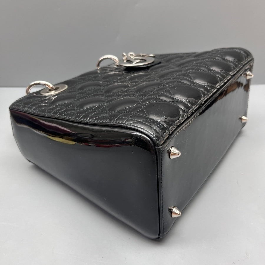 Dior - Lady Dior - Patent leather - Black - (Medium)