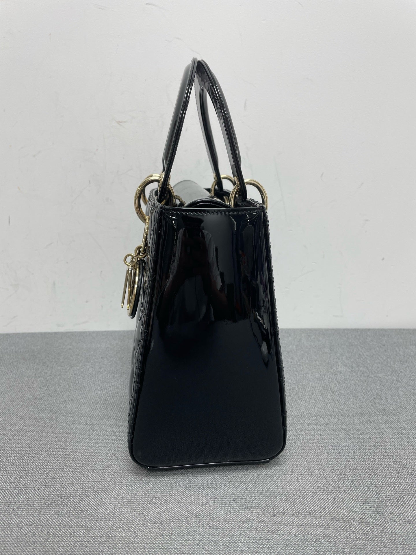 Dior - Lady Dior - Patent leather - Black - (medium)