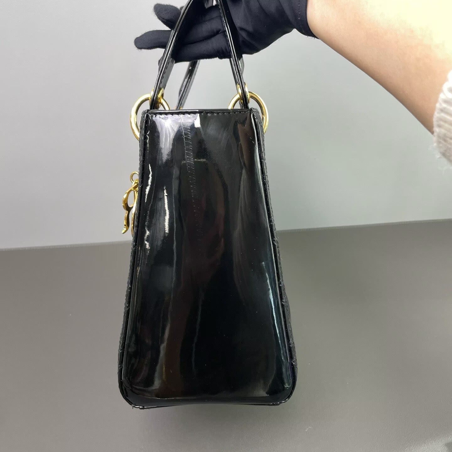 Dior - Lady Dior - Patent leather - Black - (medium)