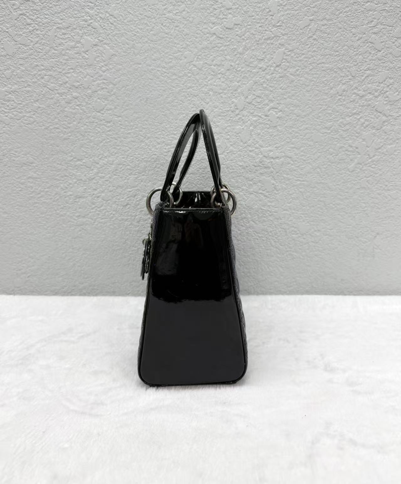 Dior - Lady Dior - Patent leather - Black - (Medium)