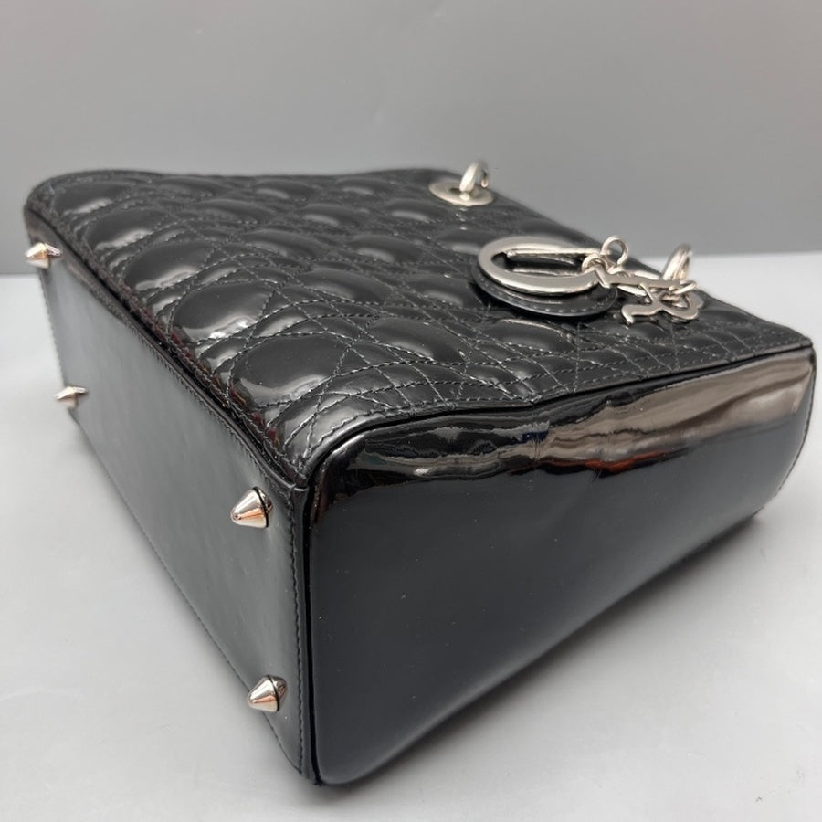 Dior - Lady Dior - Patent leather - Black - (Medium)