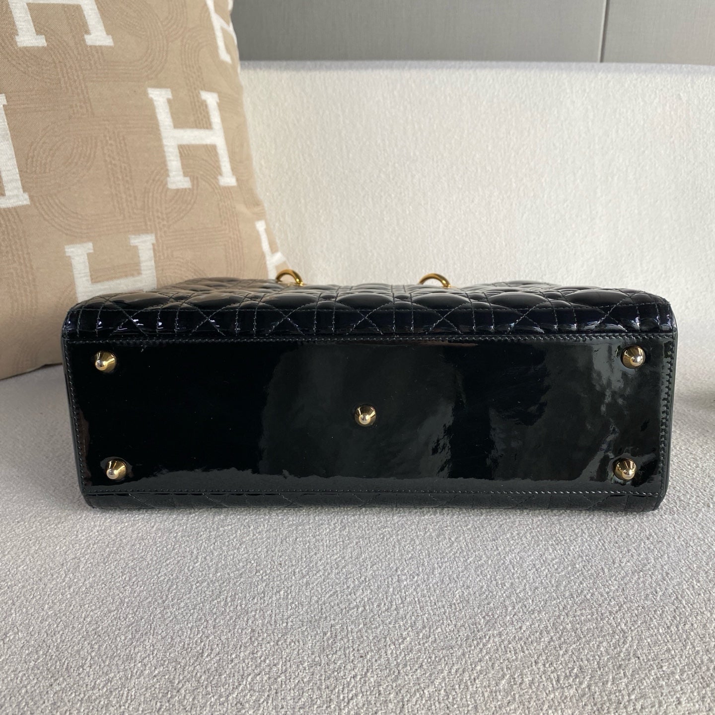 Dior - Lady Dior - Patent leather - Black - (medium)