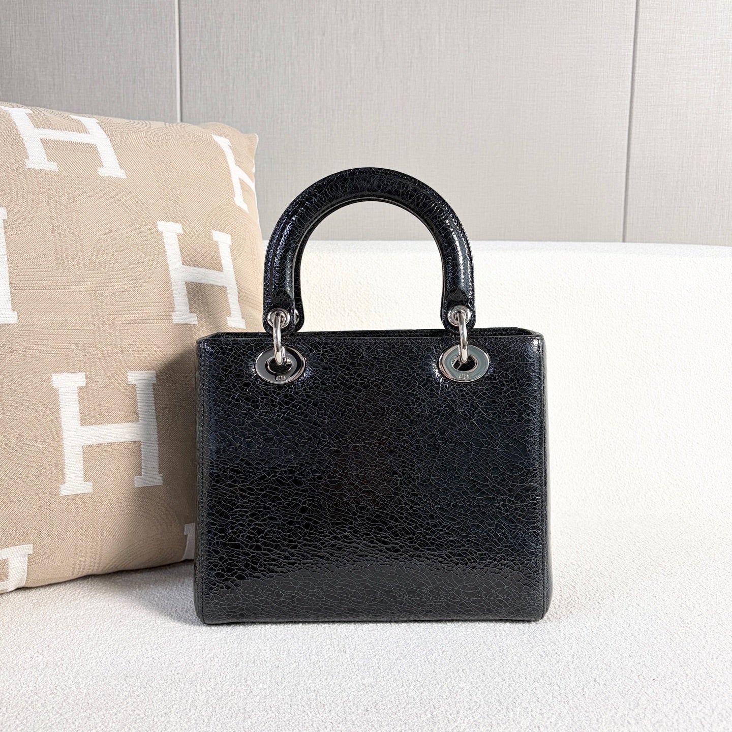Dior - Lady Dior - Patent leather - Black - (Medium)