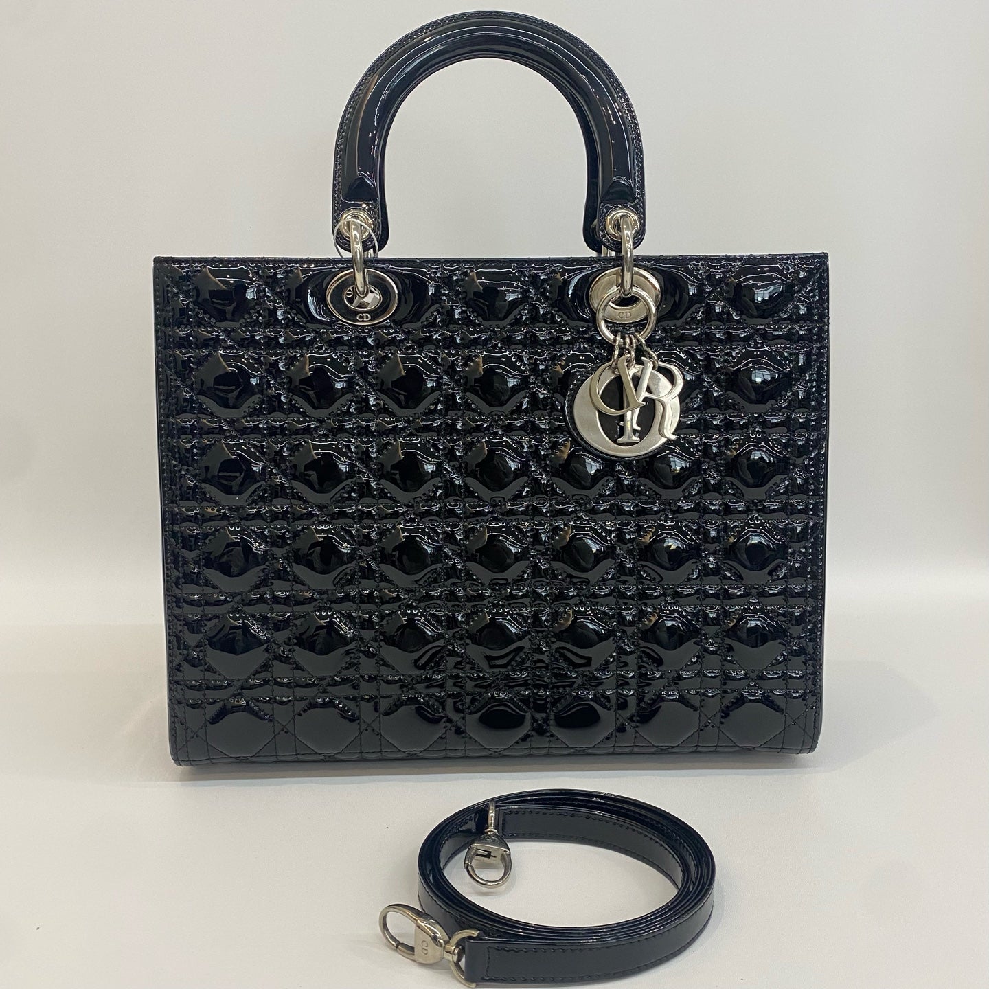 Dior - Lady Dior - Patent leather - Black - (medium)