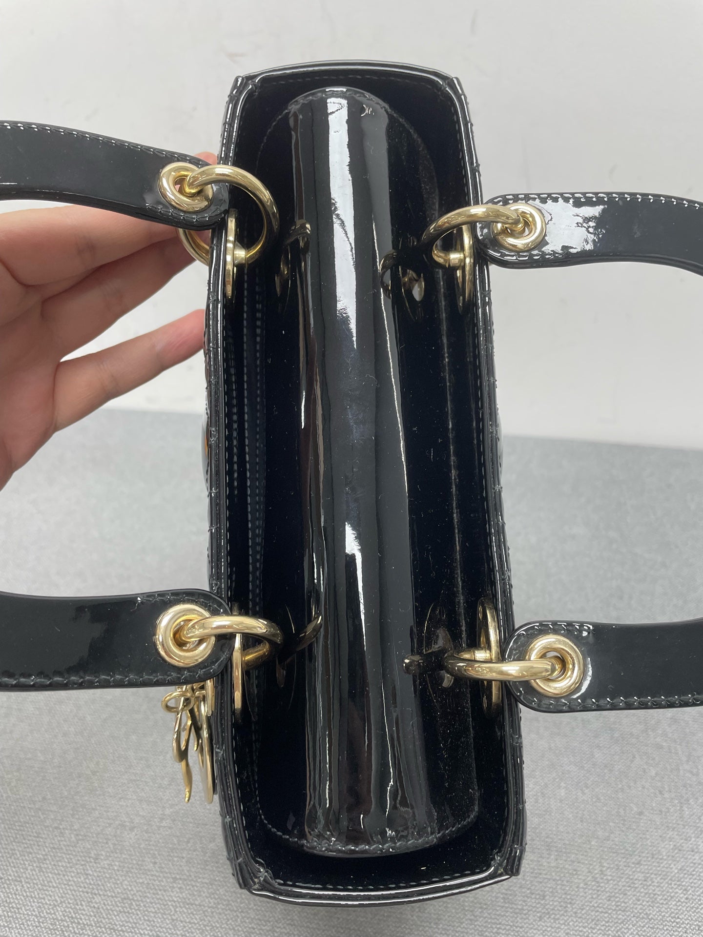 Dior - Lady Dior - Patent leather - Black - (medium)