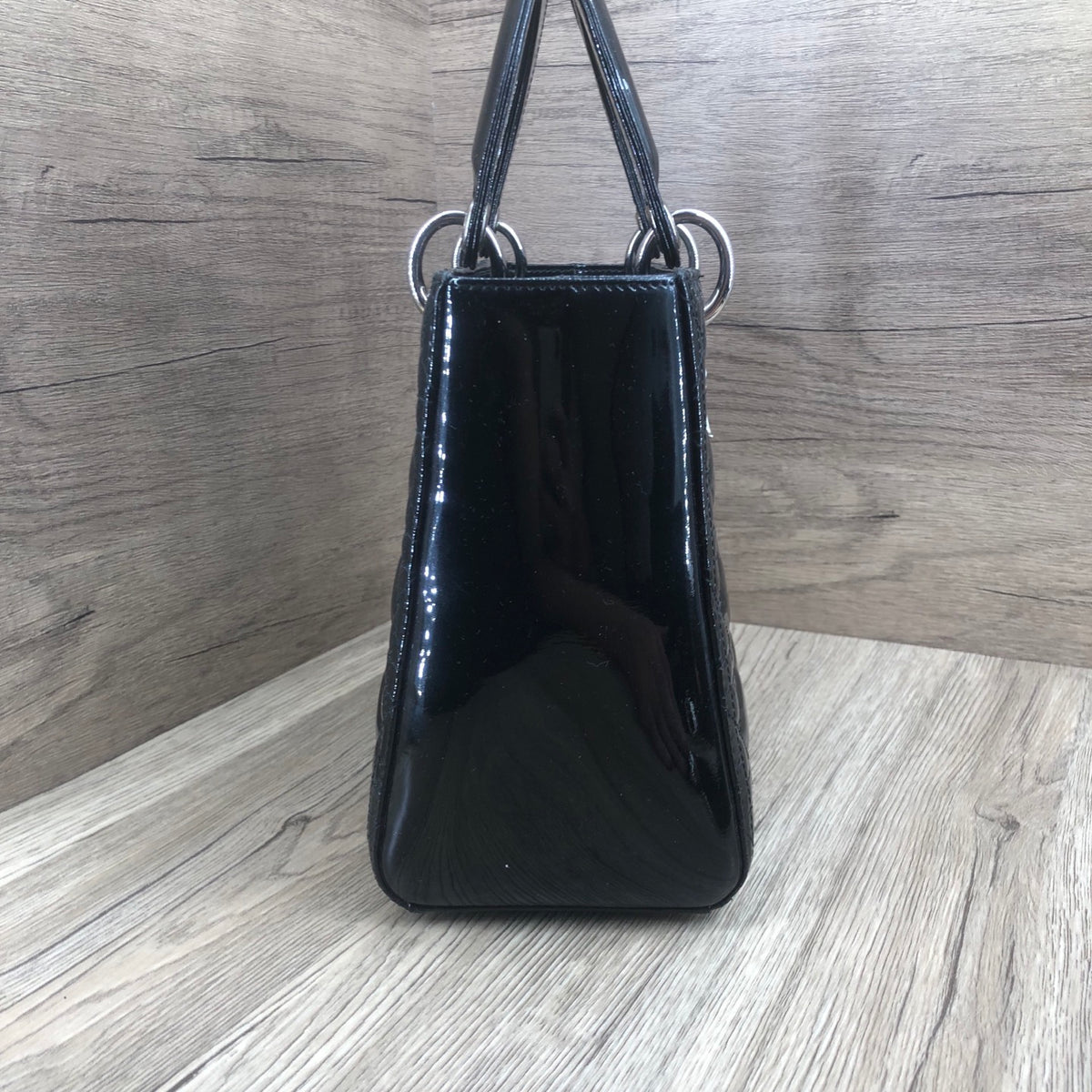 Dior - Lady Dior - Patent leather - Black - (medium)