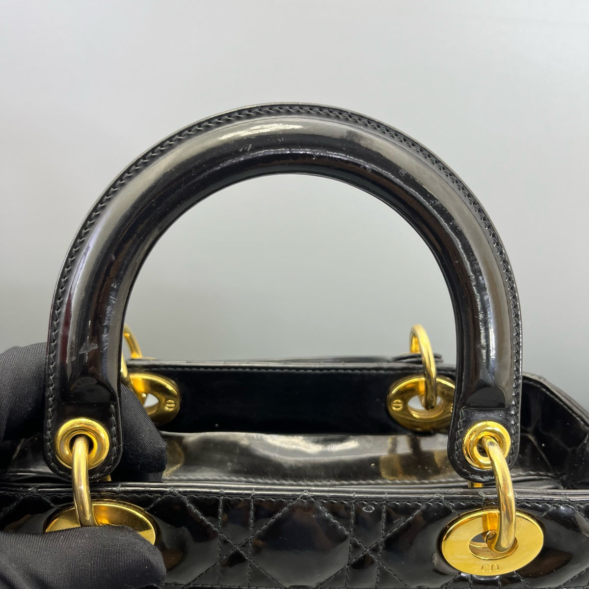 Dior - Lady Dior - Patent leather - Black - (medium)