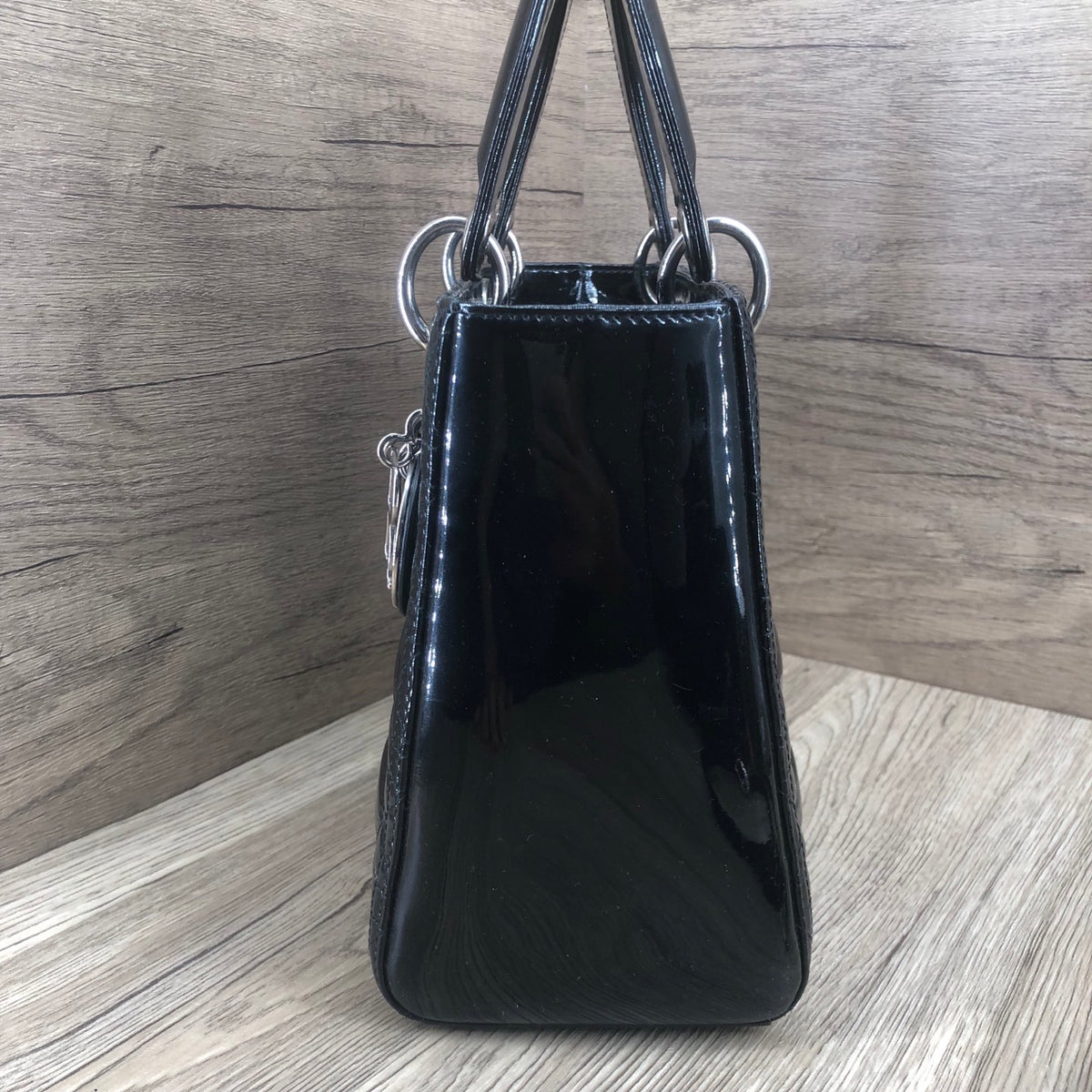 Dior - Lady Dior - Patent leather - Black - (medium)