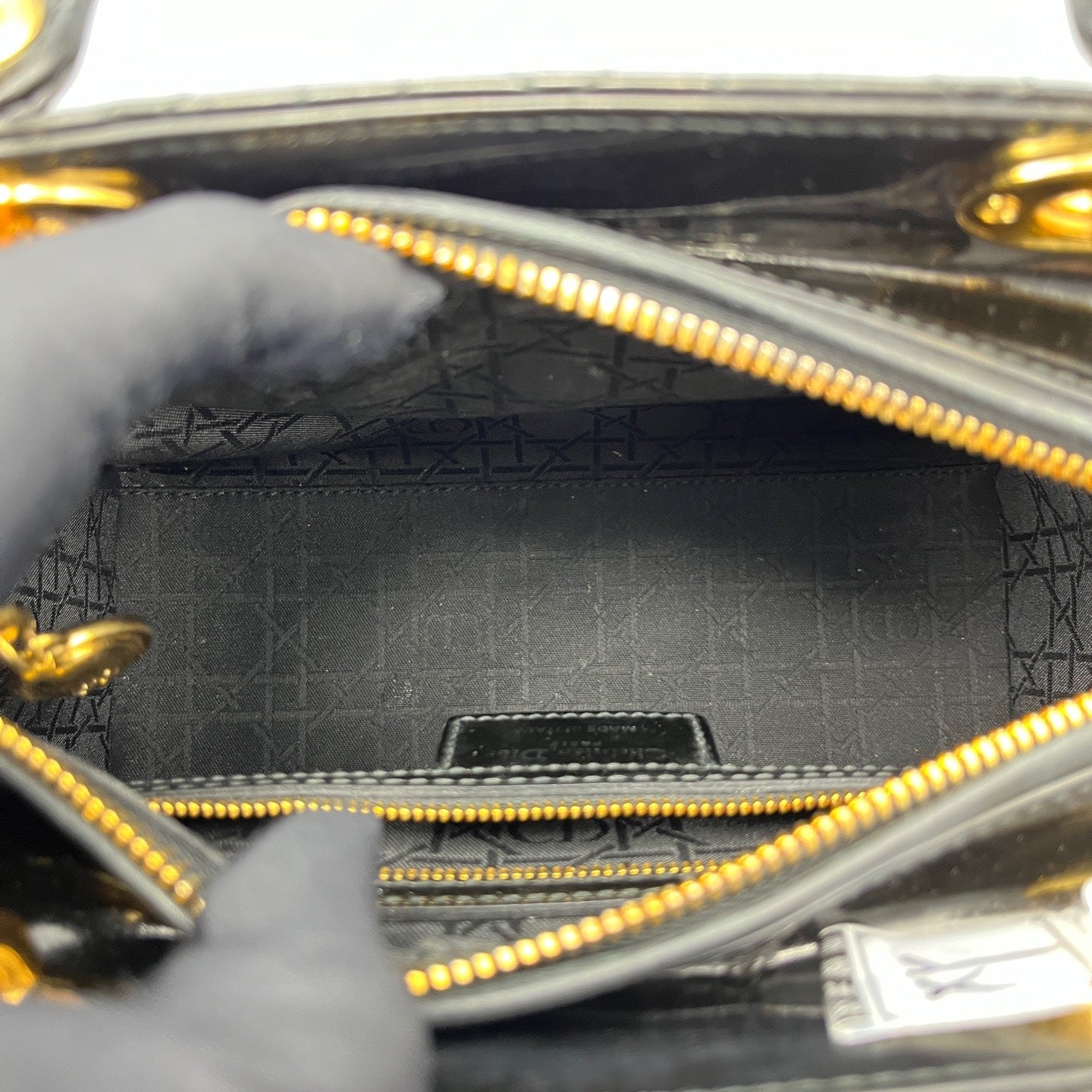 Dior - Lady Dior - Patent leather - Black - (medium)